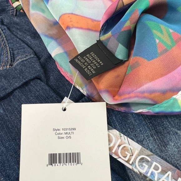 Digimark Series Printed Scarf Collection 19 Colorful Whimsical Modern Fairy NWT - Picture 6 of 7